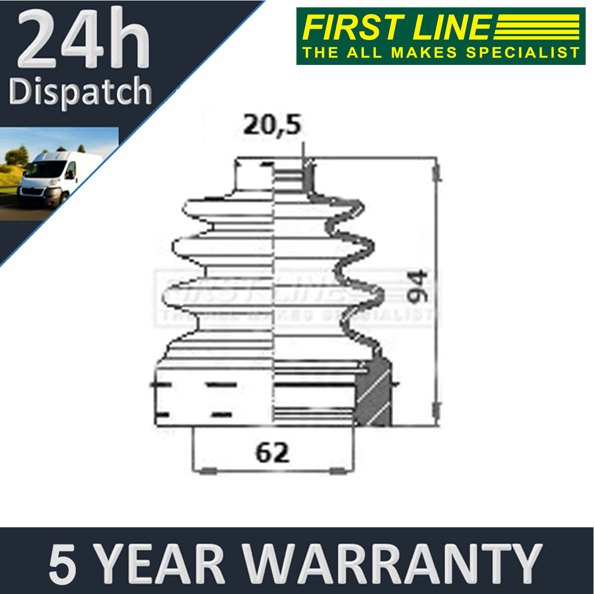 Fits Vauxhall Corsa Adam First Line Front Inner Cv Joint Boot Set